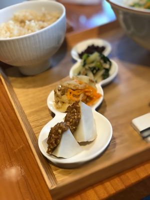 Side dishes  at Gomacro in Kyoto