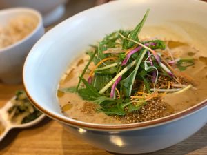 Sesame noodles  at Gomacro in Kyoto