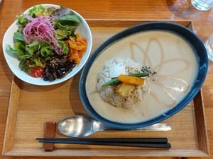 White curry at Gomacro in Kyoto