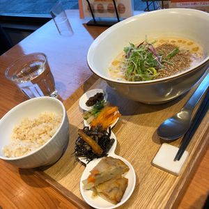 Daily special noodles set menu at Gomacro in Kyoto