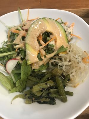 Side salad at Gomacro in Kyoto