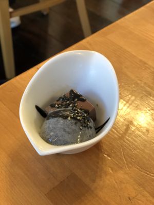 Set desert  at Gomacro in Kyoto