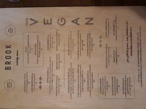 Menu at The Brook in East London