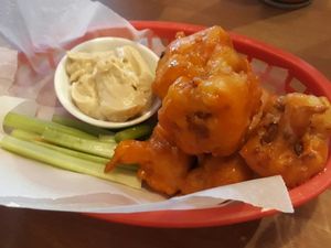 Buffalo Cauliflower with blue 'cheese' dip at The Brook in East London