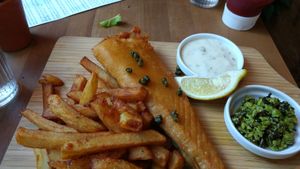 Tofish and chips  at The Brook in East London