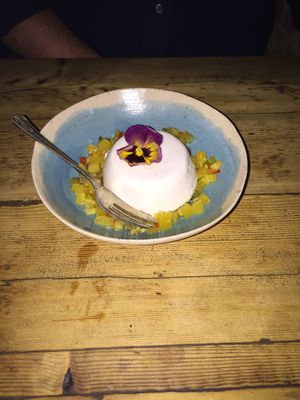 Coconut panna cotta at The Brook in East London