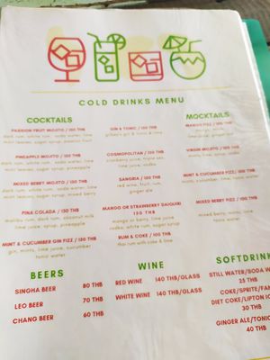 Menu November 2019 at Qcumber in Khao Lak