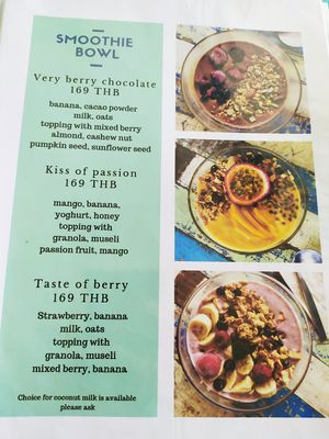 Menu November 2019 at Qcumber in Khao Lak