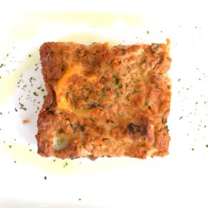 Vegan lasagne at Bee in Lugano