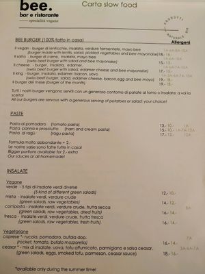 vegan burger at Bee in Lugano