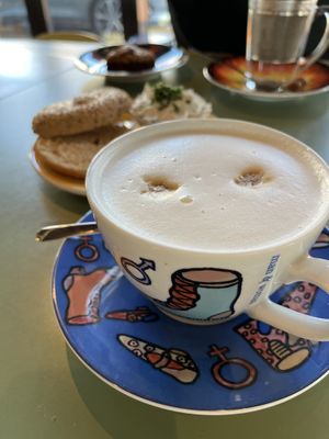 Coffee latte (was too strong for me haha)  at Bagels & Beans - Vivaldistraat in Amsterdam