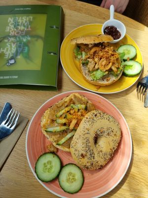 Vegan bagels at Bagels & Beans - Vivaldistraat in Amsterdam