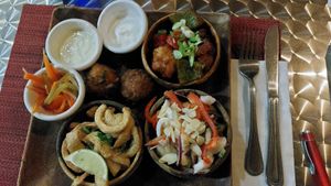 Mixed appetisers at Vivo Cafe & Restaurant in West Bay