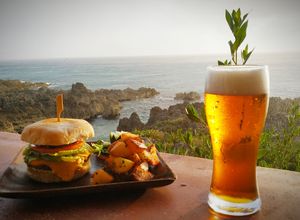 Veggie burger at Vivo Cafe & Restaurant in West Bay