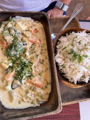 Indian curry  at Vivo Cafe & Restaurant in West Bay