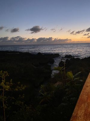 After sunset view from our table.  at Vivo Cafe & Restaurant in West Bay