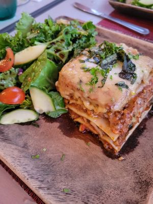Lasagna at Vivo Cafe & Restaurant in West Bay