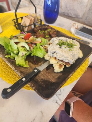 Cauliflower steak at Vivo Cafe & Restaurant in West Bay