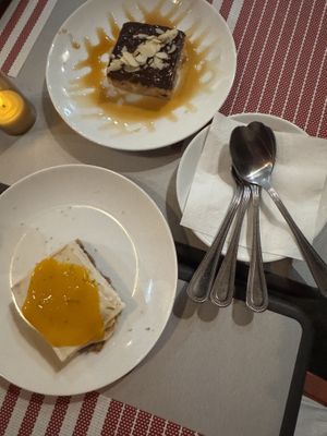 Cashew cheesecake and bounty cake  at Vivo Cafe & Restaurant in West Bay