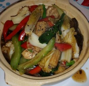 veg clay pot at Inala Vegan Restaurant in Inala