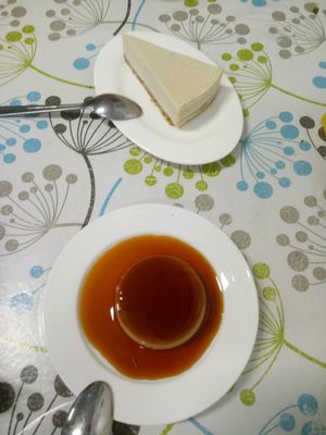 flan and cheesecake  at Inala Vegan Restaurant in Inala