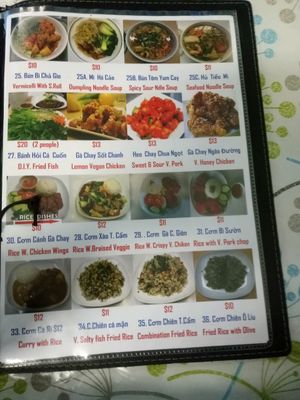 menu at Inala Vegan Restaurant in Inala