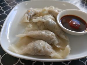Dumplings at Inala Vegan Restaurant in Inala