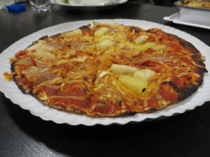Pizza Hawaii (vegan) at Kami Express in Saarbrucken