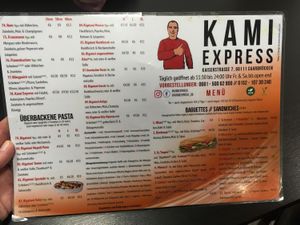 Menu 1 at Kami Express in Saarbrucken