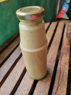 The best cold almond milk coffee I have ever had at Terrasen Cafe in Hyderabad