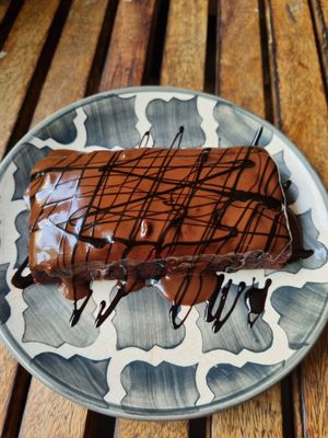 Ragi cake at Terrasen Cafe in Hyderabad