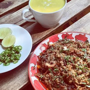 Vegan Haleem a take on Arab and Nizam cuisine! at Terrasen Cafe in Hyderabad