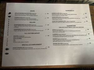 Food menu part 2 at Terrasen Cafe in Hyderabad