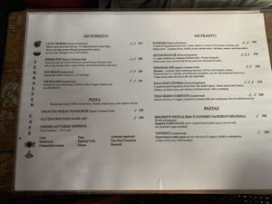 Food menu part 1 at Terrasen Cafe in Hyderabad