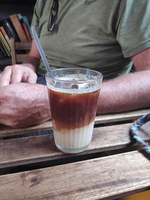 Iced vietnamese coffee with condensed coconut milk at Terrasen Cafe in Hyderabad