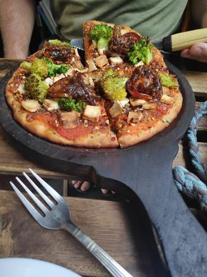 Great pizza! at Terrasen Cafe in Hyderabad