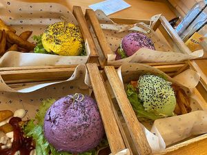 4 colors! at Flower Burger - Viale Vittorio Veneto in Milan