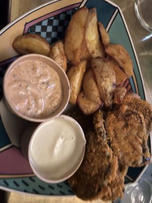Fries and aubergines side  at Flower Burger - Viale Vittorio Veneto in Milan
