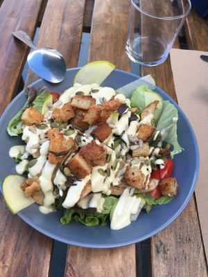 Cesar salad at BuenaVida Vegan in Tenerife