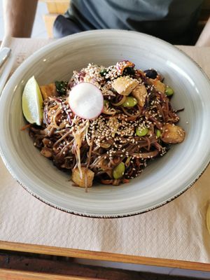 Spaghetti at BuenaVida Vegan in Tenerife