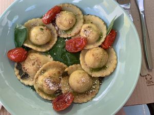 Ravioli  at BuenaVida Vegan in Tenerife