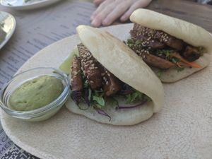 Tempeh bao at BuenaVida Vegan in Tenerife