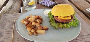 Beyond burger special at BuenaVida Vegan in Tenerife