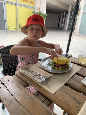 Bacon burger  at BuenaVida Vegan in Tenerife