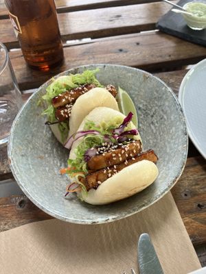 Bao buns   at BuenaVida Vegan in Tenerife