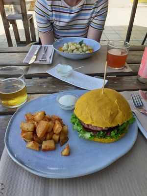 Special Burger at BuenaVida Vegan in Tenerife