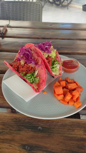 Tacos at BuenaVida Vegan in Tenerife