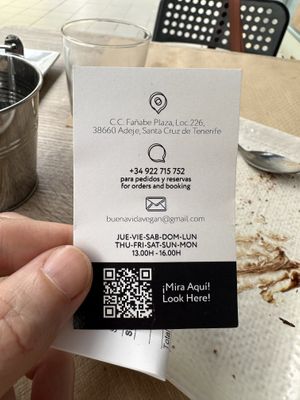   at BuenaVida Vegan in Tenerife