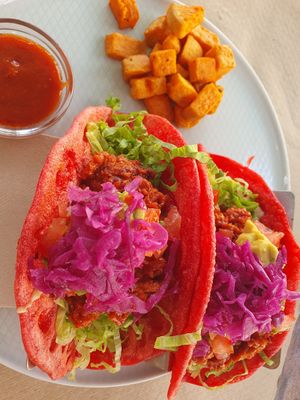 Tacos at BuenaVida Vegan in Tenerife