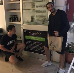 Tim & Benj at Buena Vida at BuenaVida Vegan in Tenerife